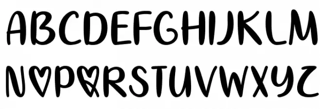 IHeartSummer-Regular フォント 大文字