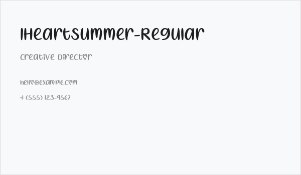 IHeartSummer-Regular Business Card