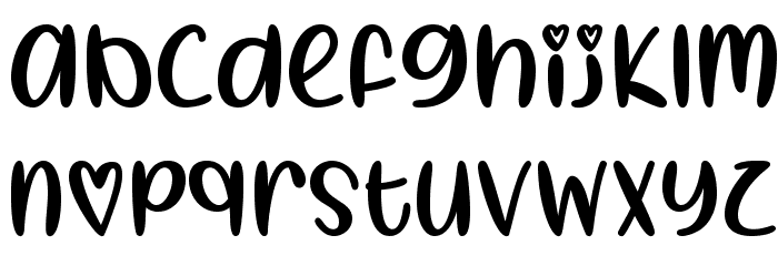IHeartSummer-Regular Font LOWERCASE