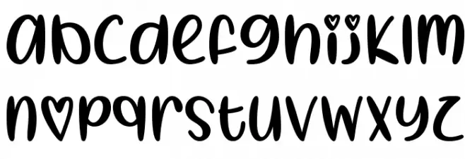 IHeartSummer-Regular Caratteri MINUSCOLO