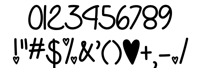 IHeartYouAlways Font OTHER CHARS