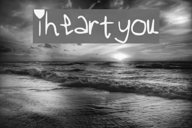 iheartyou Font examples