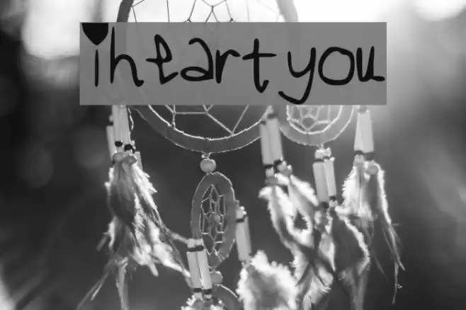 iheartyou Font examples