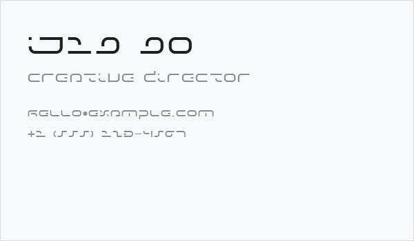 IJ19 90 Business Card