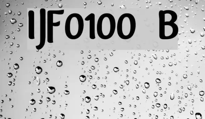 IJF0100 Bold Font examples