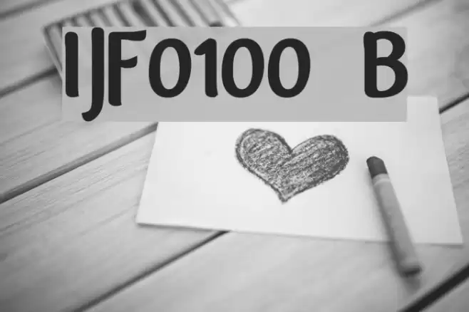IJF0100 Bold Font examples