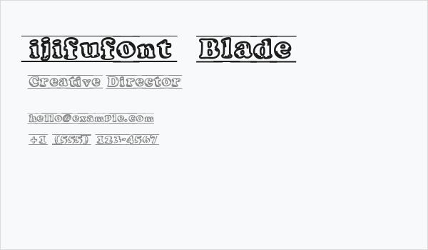 ijifufont  Blade Business Card