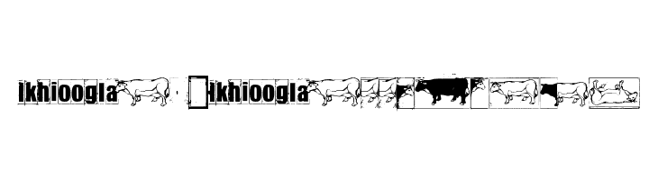 IKHIOOGLAcow  Frei Schriftart Herunterladen