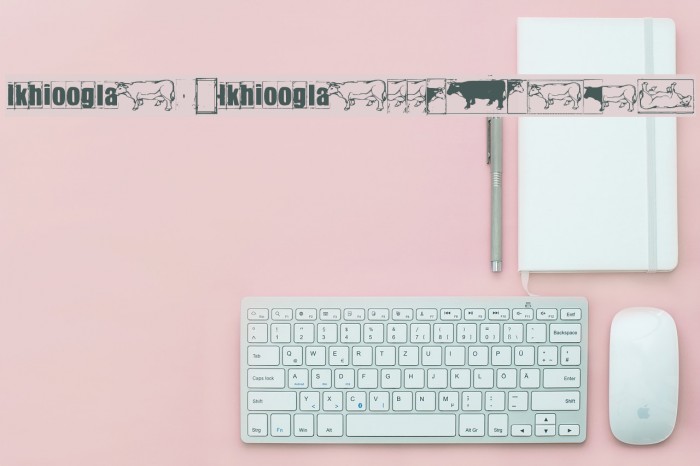 IKHIOOGLAcow Font examples
