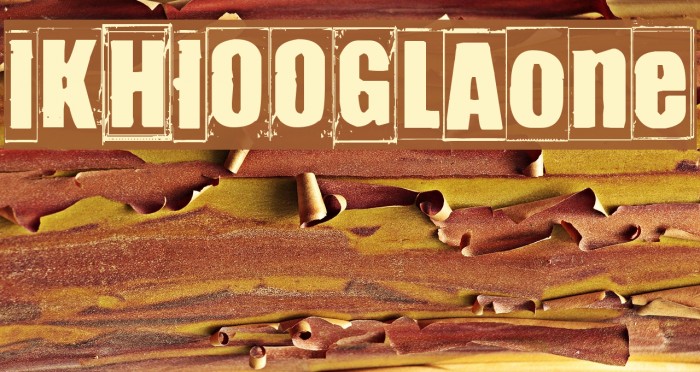 IKHIOOGLAone Font examples
