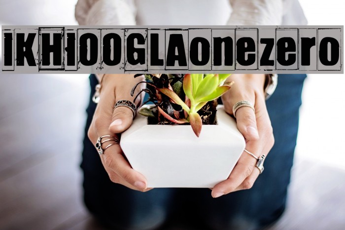 IKHIOOGLAonezero Font examples