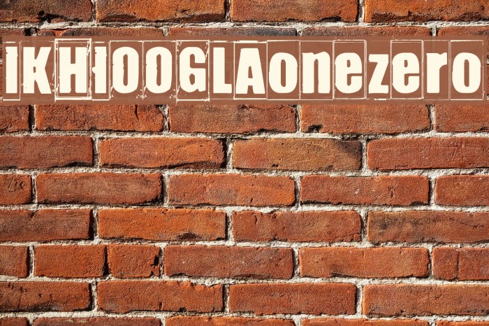 IKHIOOGLAonezero Font examples