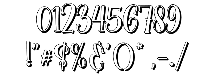 Ikan Salmon Shadow Font OTHER CHARS