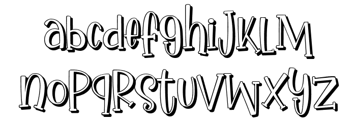 Ikan Salmon Shadow Font LOWERCASE