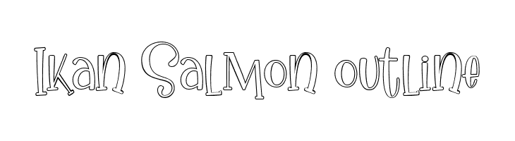 Ikan Salmon outline  नि: शुल्क फ़ॉन्ट्स डाउनलोड