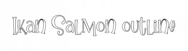 Ikan Salmon outline  Fuentes Gratis Descargar