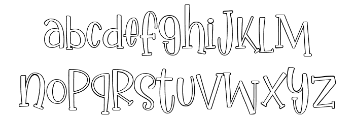 Ikan Salmon outline Font LOWERCASE