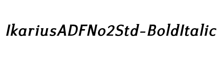 IkariusADFNo2Std-BoldItalic Font