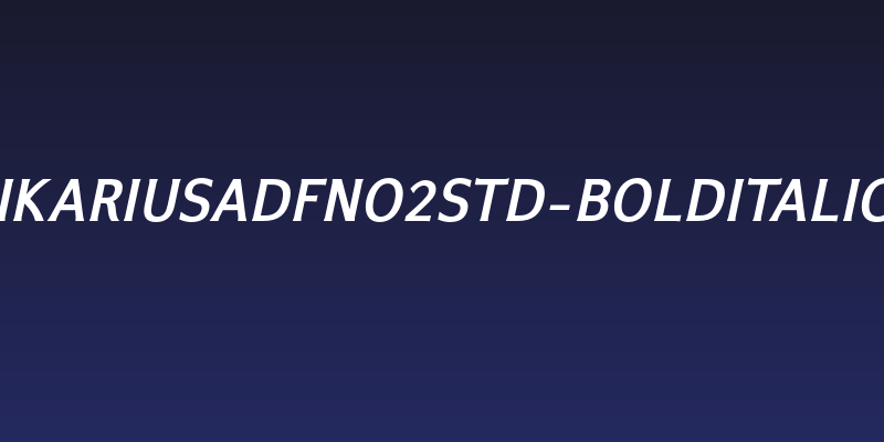 IkariusADFNo2Std-BoldItalic Social Header