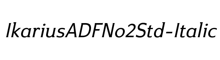 IkariusADFNo2Std-Italic Font