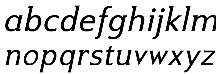 IkariusADFNo2Std-Italic Font LOWERCASE