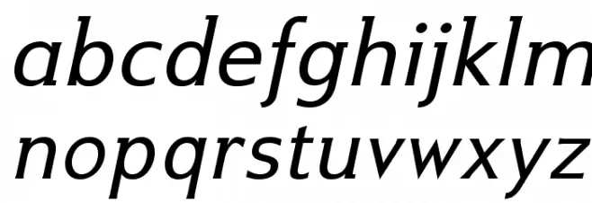IkariusADFNo2Std-Italic Font LOWERCASE