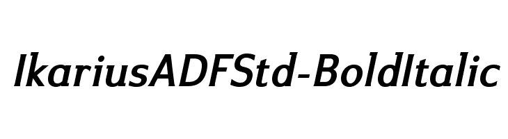 IkariusADFStd-BoldItalic Fonte