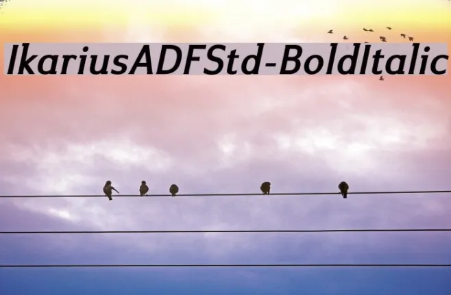 IkariusADFStd-BoldItalic Example 1