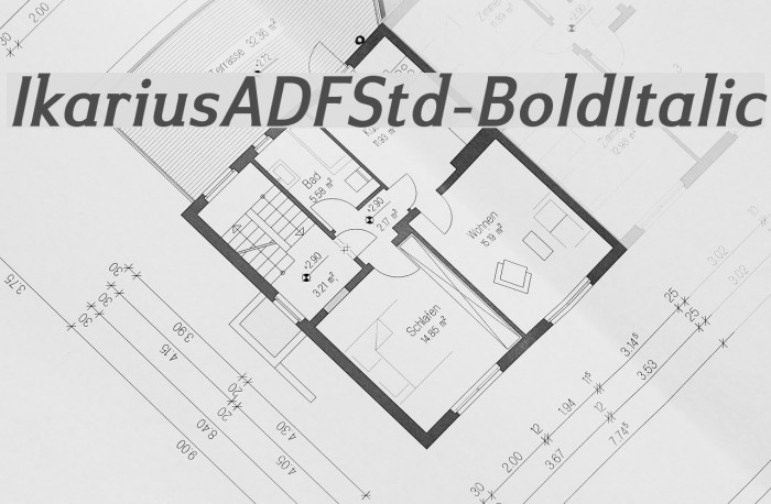 IkariusADFStd-BoldItalic Font examples