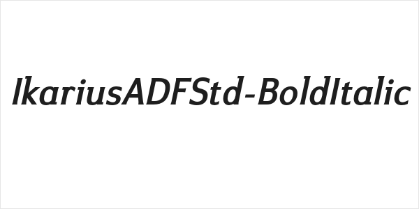 IkariusADFStd-BoldItalic Logo