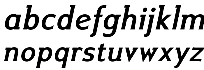 IkariusADFStd-BoldItalic Font LOWERCASE