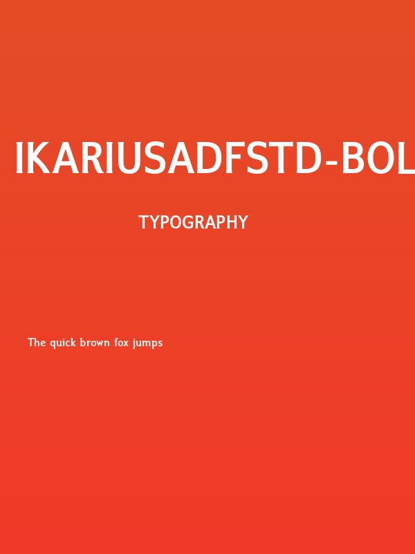 IkariusADFStd-Bold Poster