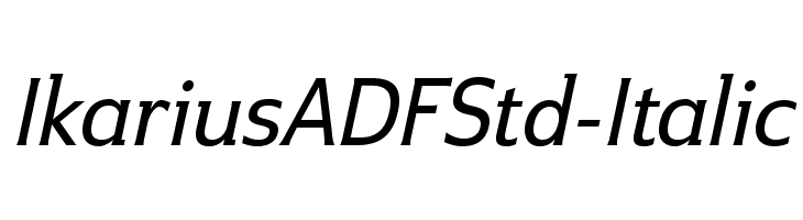 IkariusADFStd-Italic Font