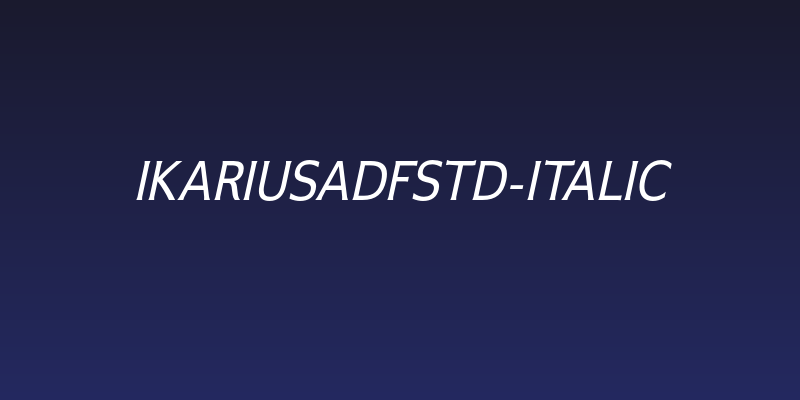 IkariusADFStd-Italic Social Header