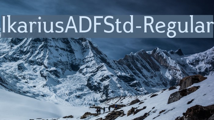IkariusADFStd-Regular Font examples