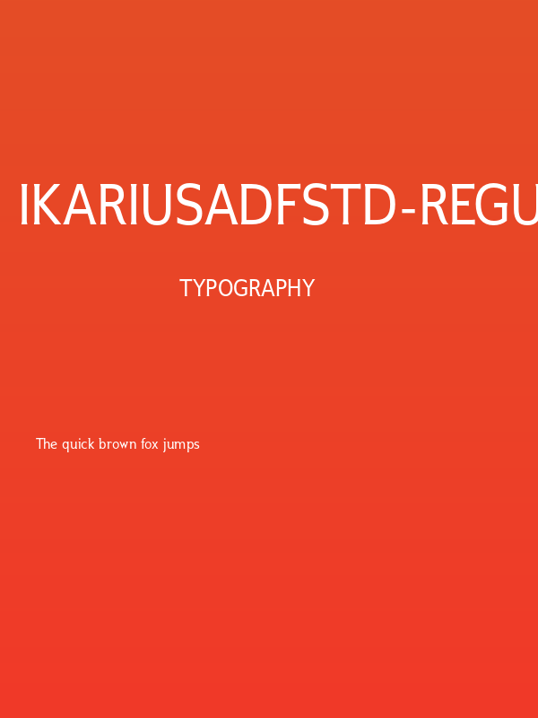IkariusADFStd-Regular Poster
