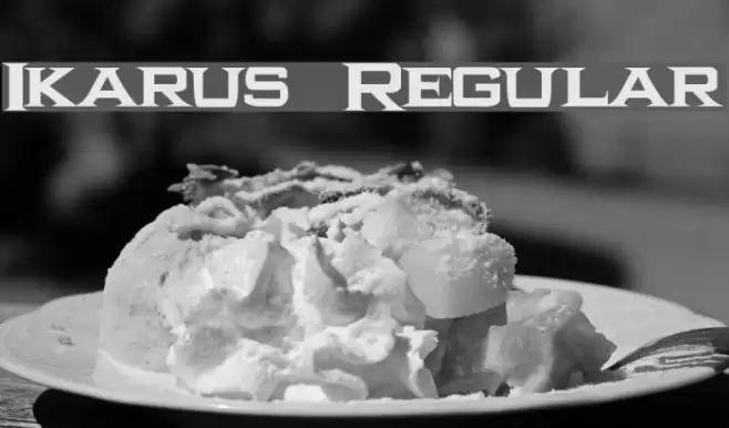 Ikarus Regular Шрифта examples