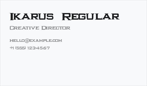 Ikarus  Regular Business Card