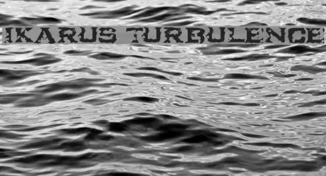 Ikarus Turbulence Шрифта examples