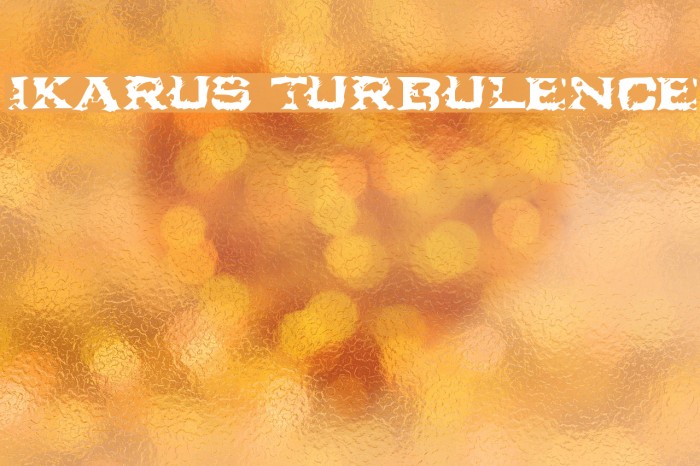 Ikarus Turbulence Font examples