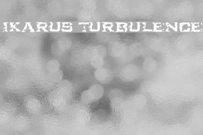 Ikarus Turbulence Шрифта examples