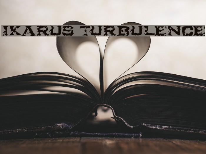 Ikarus Turbulence Font examples