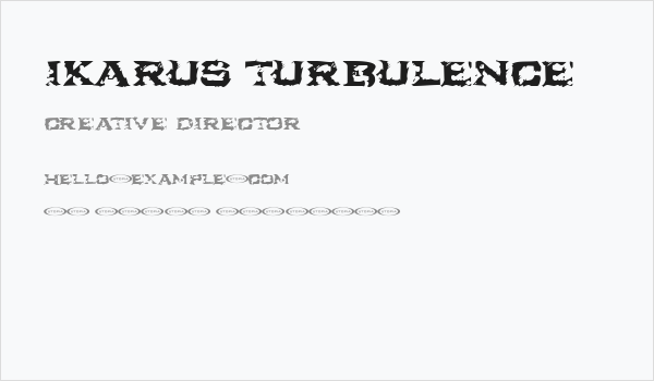 Ikarus Turbulence Business Card
