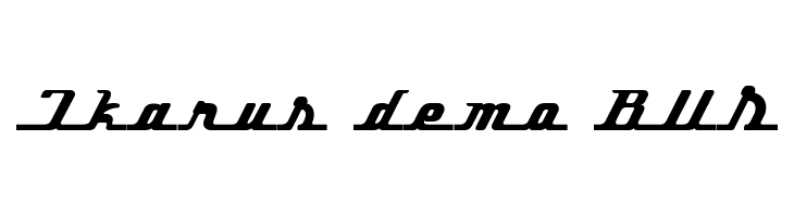 Ikarus demo BUS  免费字体下载