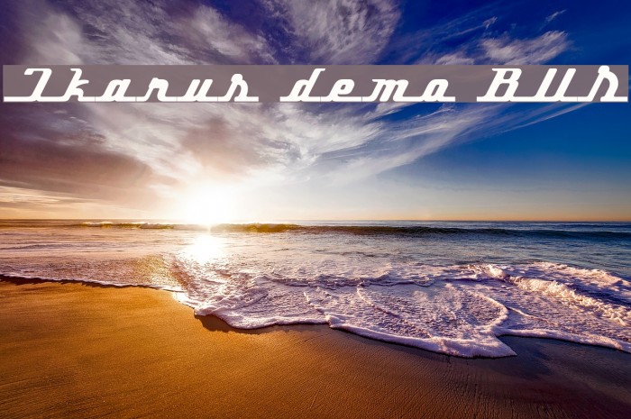 Ikarus demo BUS Font examples