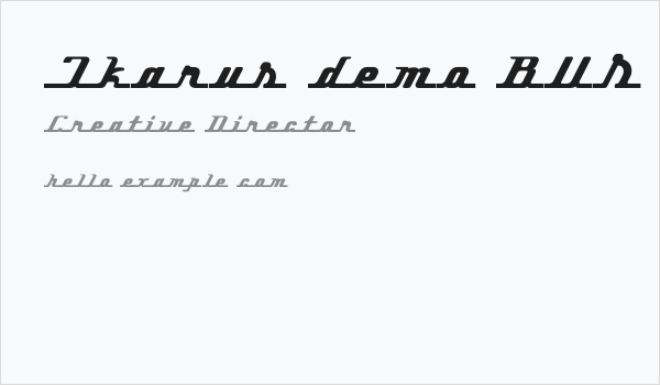 Ikarus demo BUS Business Card