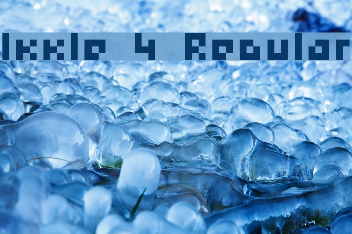 Ikkle 4 Regular Font examples