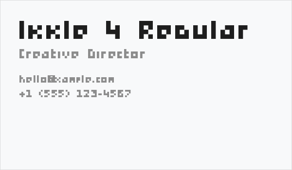 Ikkle 4 Regular Business Card