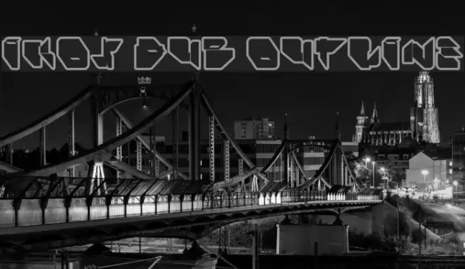 Ikos Dub Outline Font examples