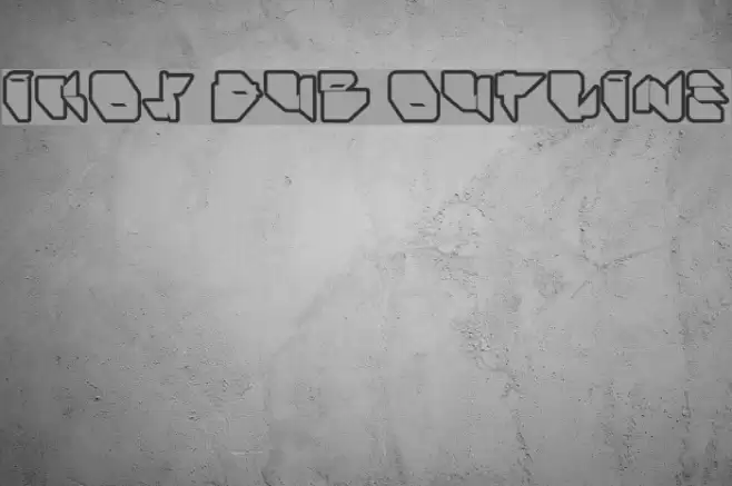 Ikos Dub Outline Font examples